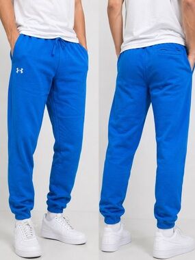 Under Armour Men’s Fleece Jogger Sweatpants  Blue Size XL Athletic Drawstring